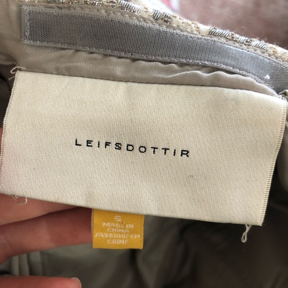 Leifsdottir Anthropologie Metallic Strapless Dress - Picture 6 of 6